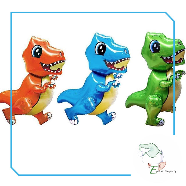Dinosaur Happy Birthday Banner, Latex Balloons and 3D Foil Balloons