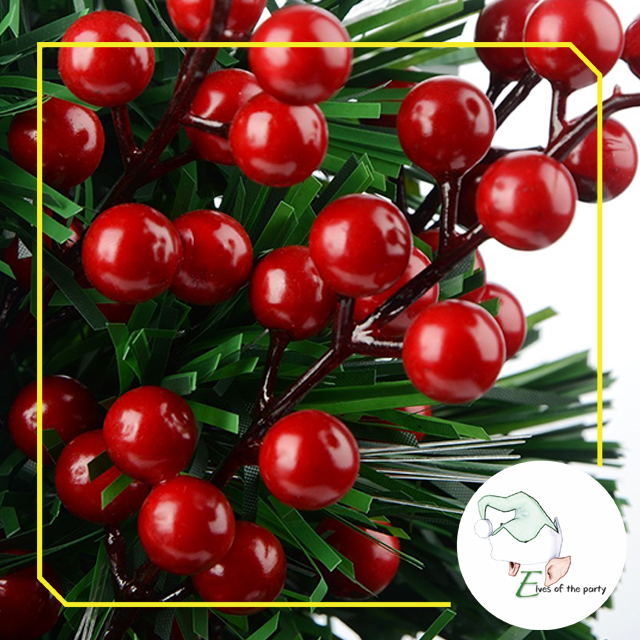 Artificial Berry : 26cm Red Christmas Holly Berry Stems