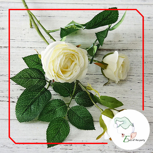 Artificial Flowers : 3 Head Artificial Silk Rose