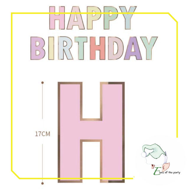 Happy Birthday Banner : Pastel Color