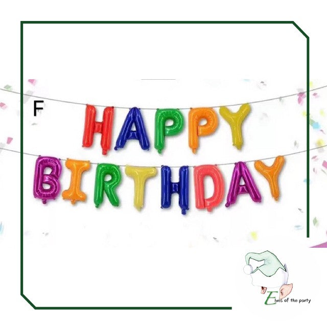 Happy Birthday Banner : Foil Balloon Banner