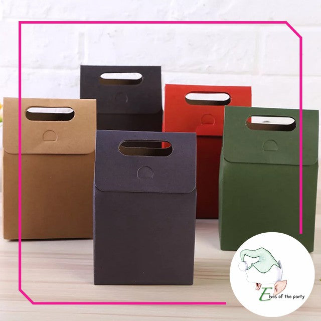 12pc Plain Paper Bag with Flap and Handle (Large)