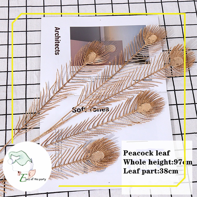 Artificial Leaves : Gold Holly Gingko Biloba Eucalyptus Leaf