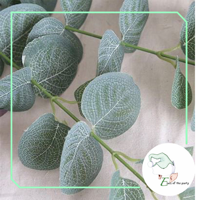 Artificial Flowers : Eucalyptus Leaves and Stem Branch