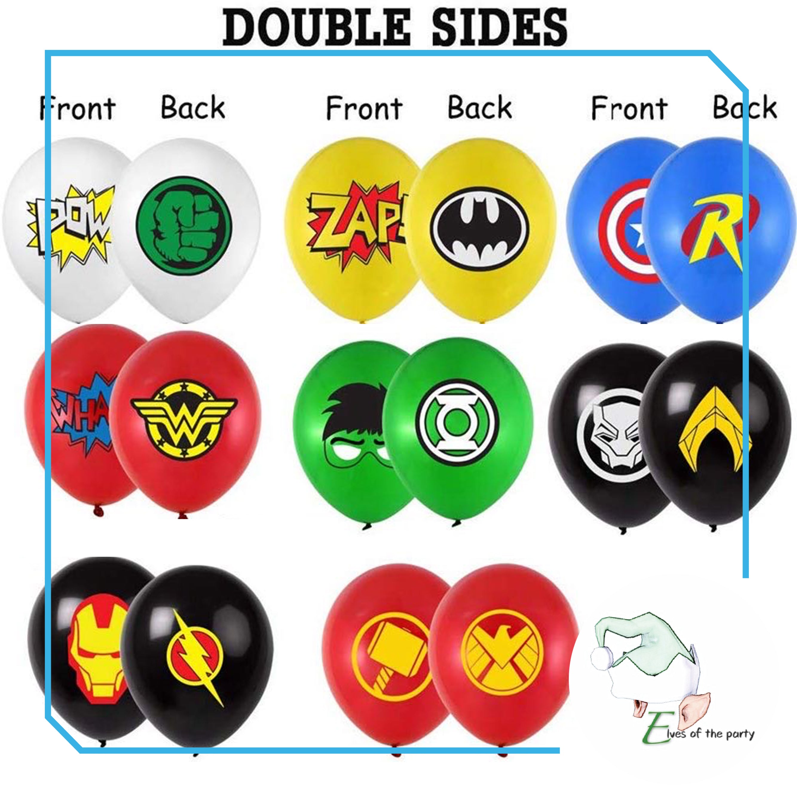 Superhero : 3D Foil and Latex Balloons