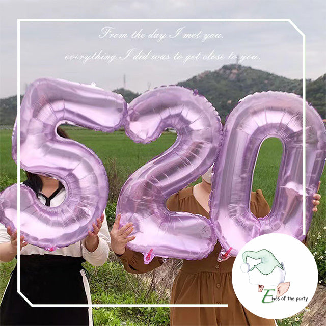 32” Number Balloons: Crystal Jelly