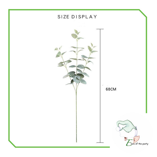Artificial Flowers : Eucalyptus Leaves and Stem Branch