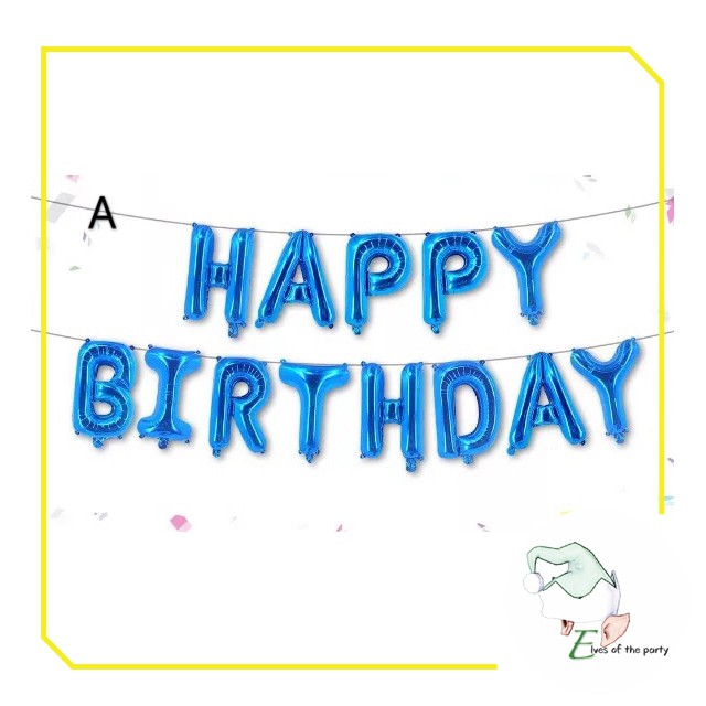 Happy Birthday Banner : Foil Balloon Banner