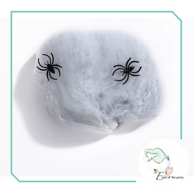 Halloween Decor: Stretchable Spider Cobweb