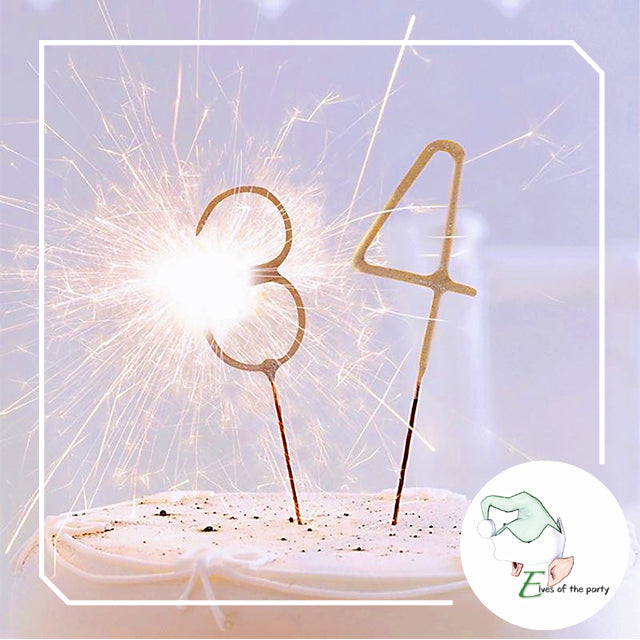 Candles: Wax and Sparkling Number Candles (#0 to #9)