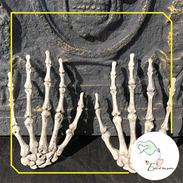 Halloween Decor: Skeleton Skull and Hands