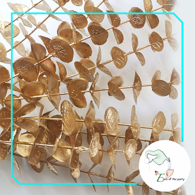 Artificial Leaves : Gold Holly Gingko Biloba Eucalyptus Leaf
