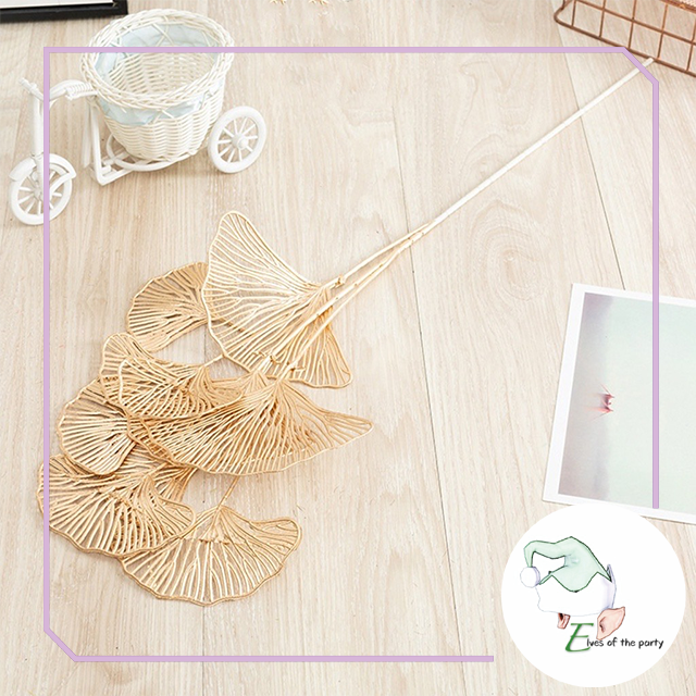 Artificial Leaves : Gold Holly Gingko Biloba Eucalyptus Leaf