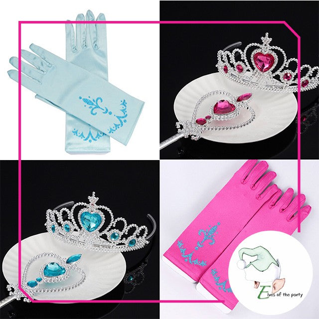 Princess Accessories: Gloves, Tiara and Scepter (Wand)