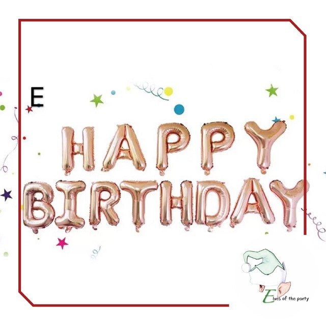 Happy Birthday Banner : Foil Balloon Banner
