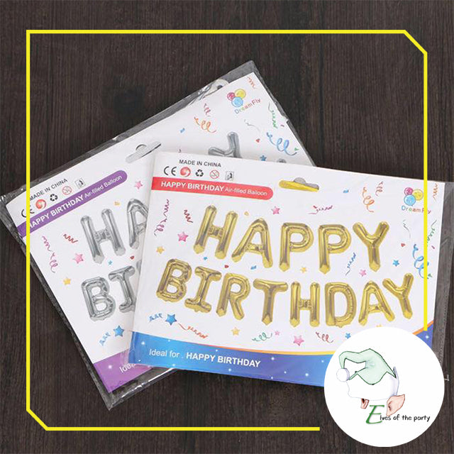 Happy Birthday Banner : Foil Balloon Banner