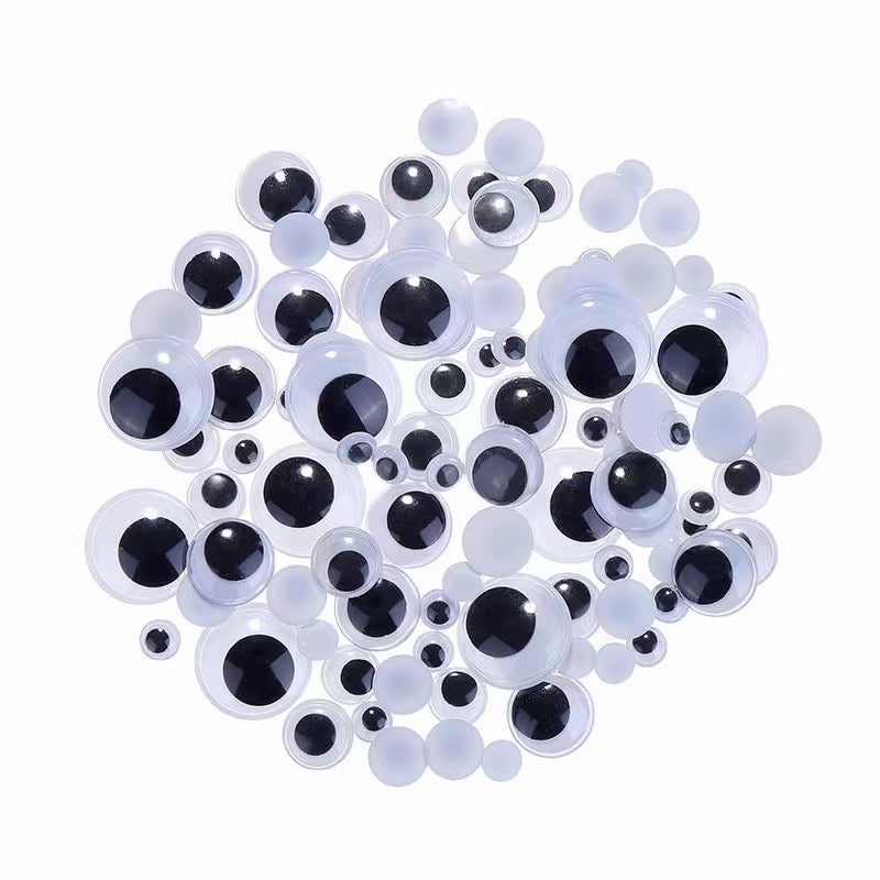 100pc Self-Adhesive Googly Wiggle Eyes