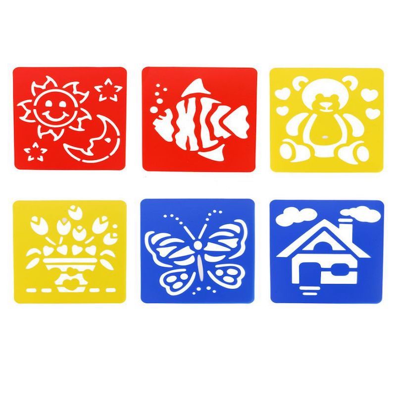 Plastic Drawing Painting Stencil Templates for Kids Crafts School Art Projects