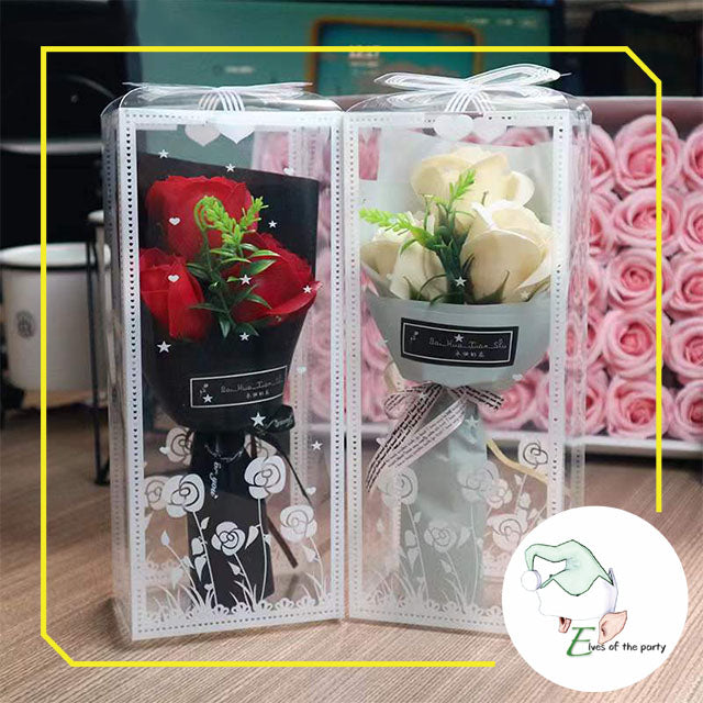 Artificial Flowers : 3 Roses Mini Bouquet