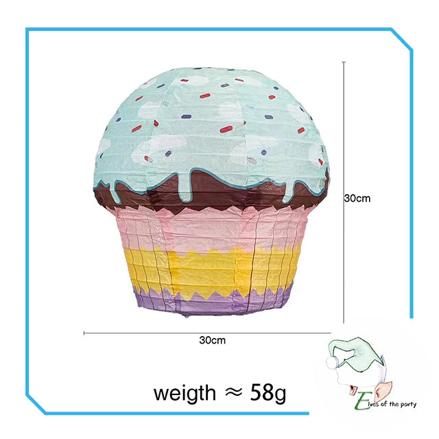 3D Paper Lantern : Cupcake