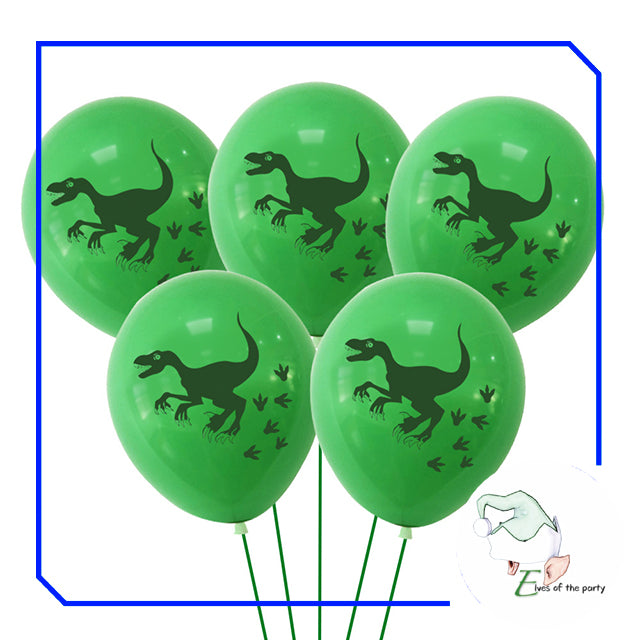 Dinosaur Happy Birthday Banner, Latex Balloons and 3D Foil Balloons
