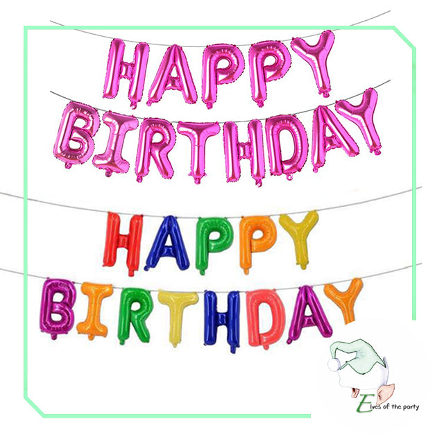 Happy Birthday Banner : Foil Balloon Banner