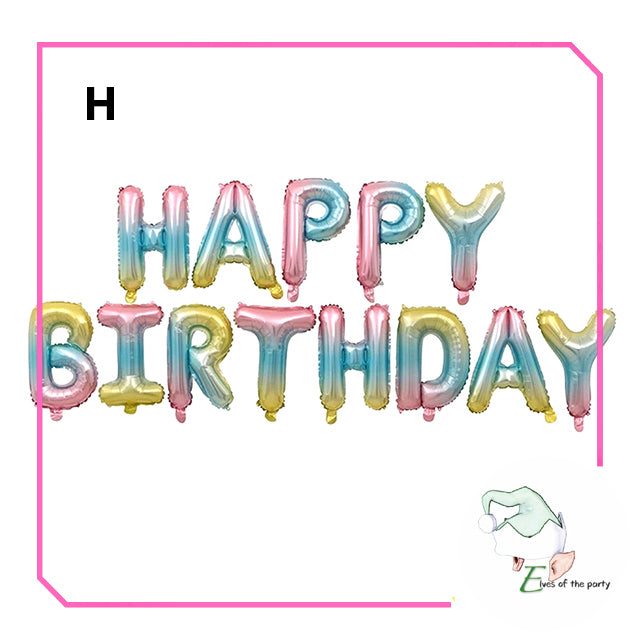 Happy Birthday Banner : Foil Balloon Banner