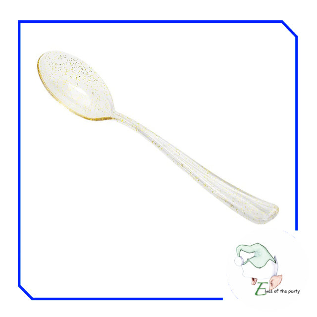 Elegant Gold / Rose Gold Rimmed Disposable Plates and Utensils