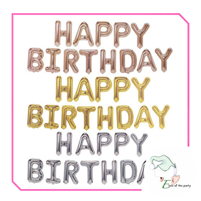 Happy Birthday Banner : Foil Balloon Banner