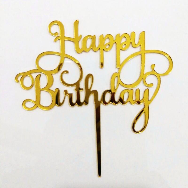Acrylic Cake Topper : Happy Birthday