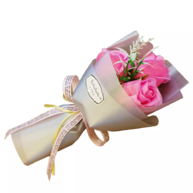 Artificial Flowers : 3 Roses Mini Bouquet