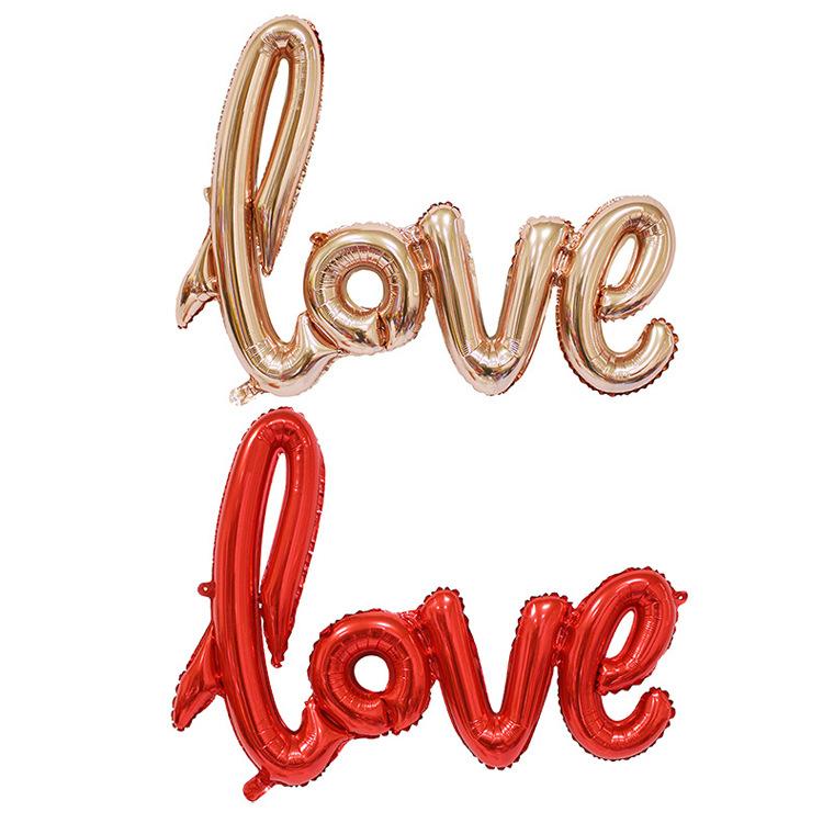 Foil Balloons : "LOVE" Valentine Metallic Balloon