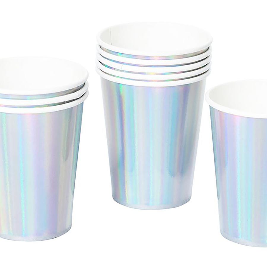 Partyware : Mermaid, Iridescent Silver Shell Paper Plates and Cups
