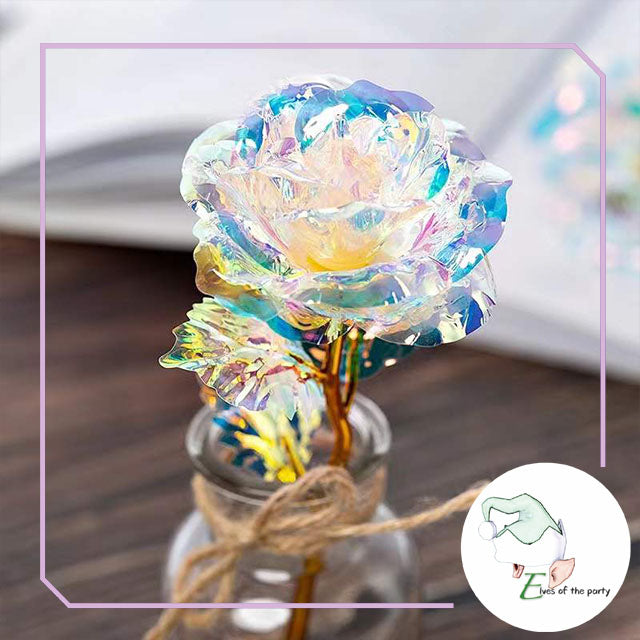 Artificial Flowers : Gold Foil Rose Flower with box