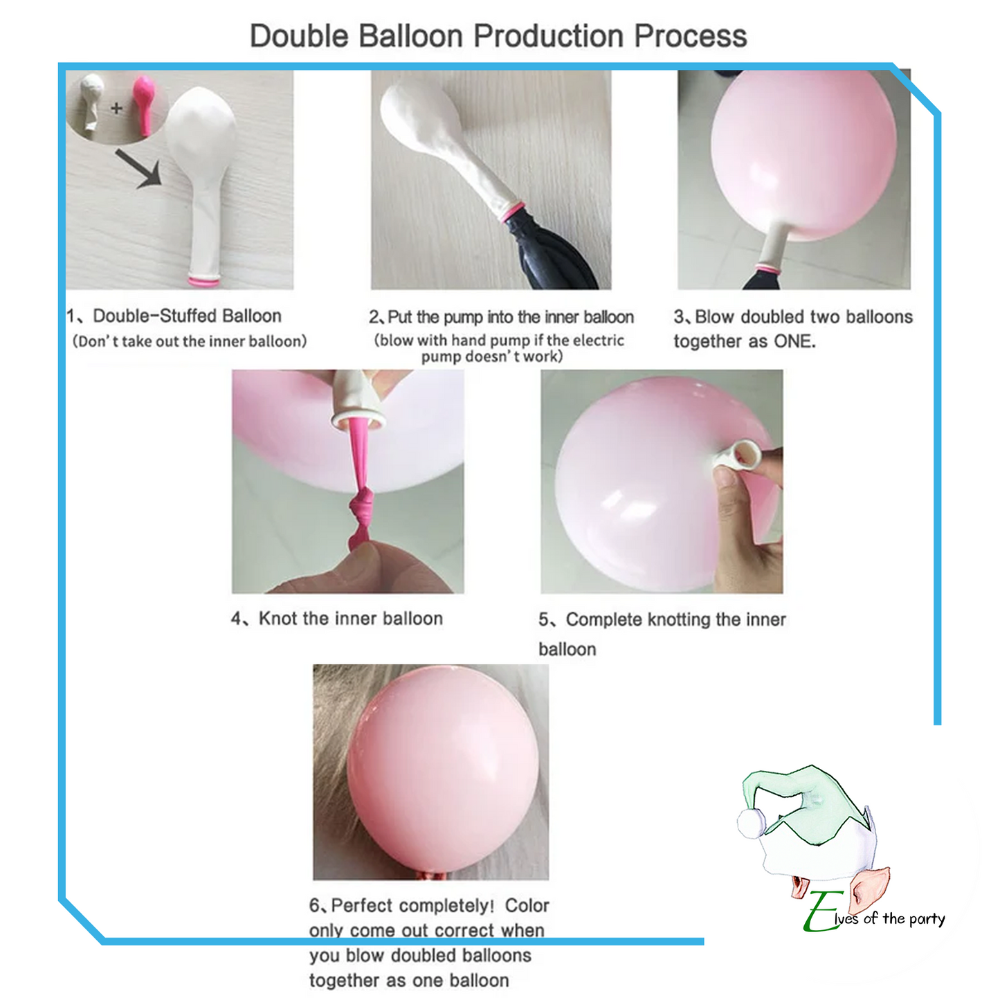 12" Double Stuffed, Double Layer Balloons - White and Pink / Purple and Black (50pcs)