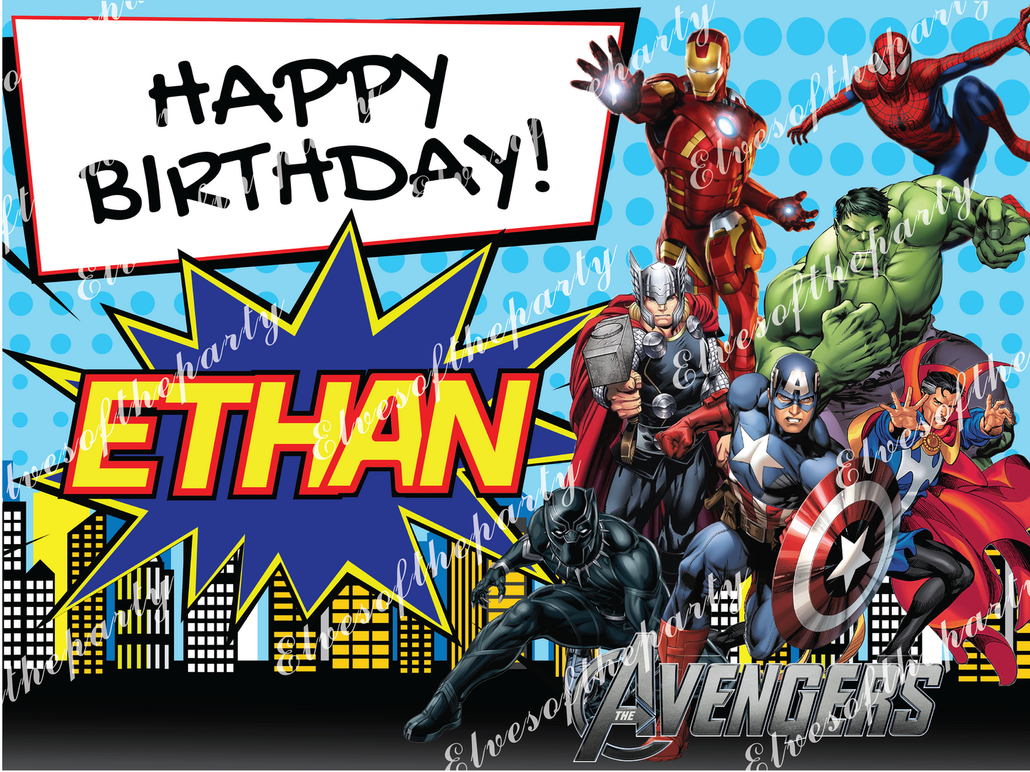 Custom Birthday Party Photo Backdrop - 3x4ft (90x120cm)