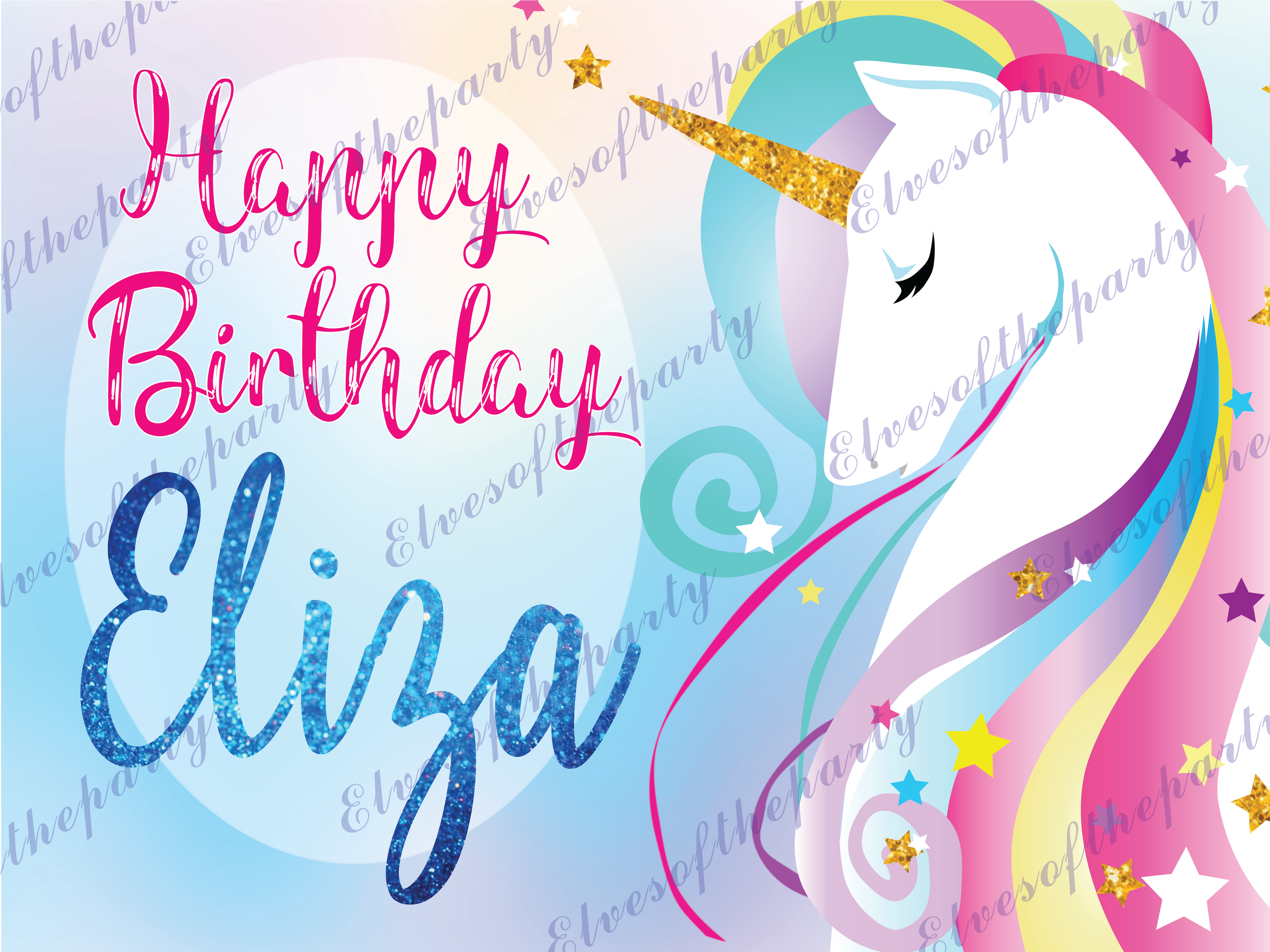 Custom Birthday Party Photo Backdrop - 3x4ft (90x120cm)