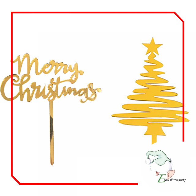 Acrylic Cake Topper : Merry Christmas