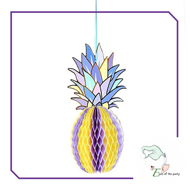 3D Paper Lantern : Tropical Pineapple Honeycomb (Set of 3)
