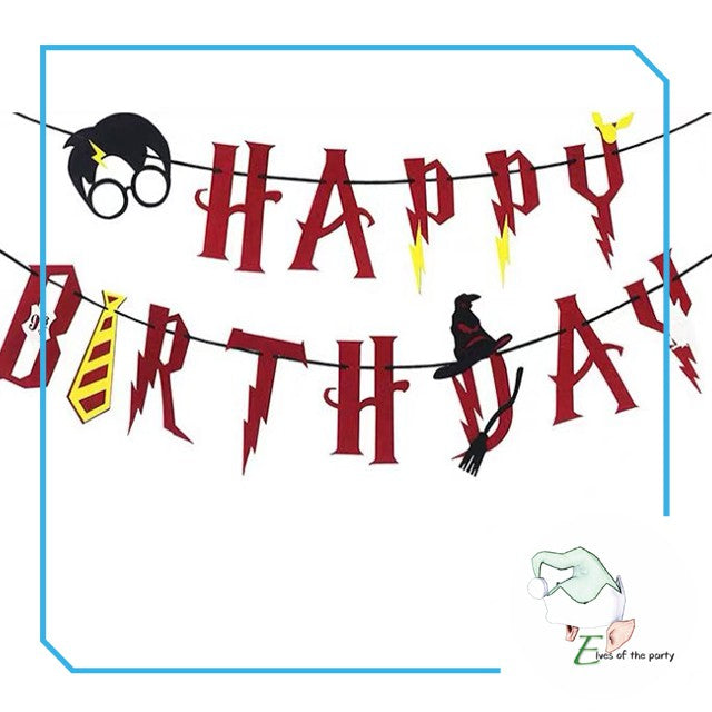 Harry Potter: Birthday Banner, Balloons and Cake Topper