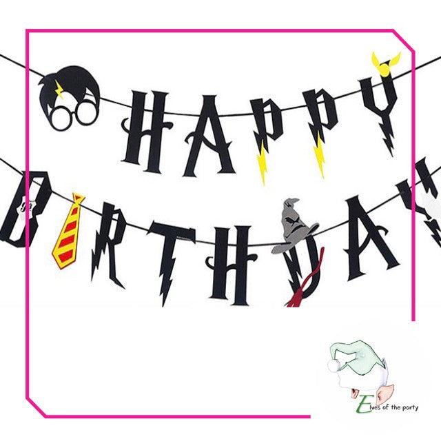 Harry Potter: Birthday Banner, Balloons and Cake Topper