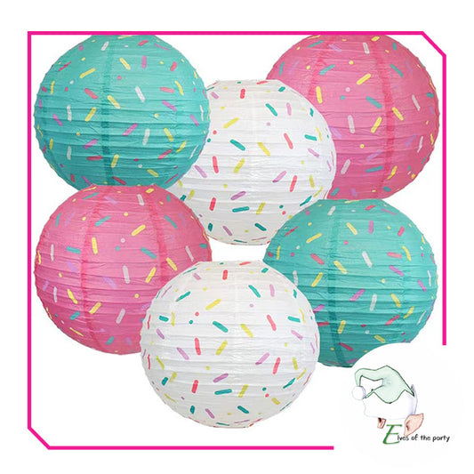 3D Paper Lantern : Sprinkles Pattern