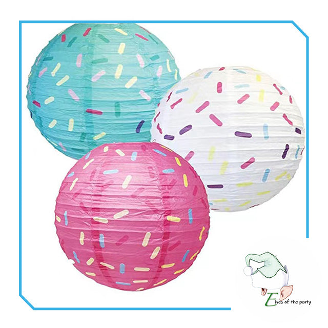 3D Paper Lantern : Sprinkles Pattern