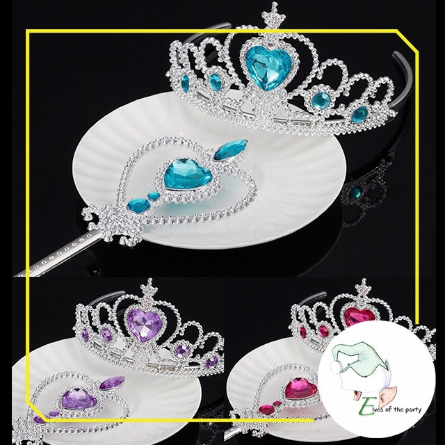 Princess Accessories: Gloves, Tiara and Scepter (Wand)