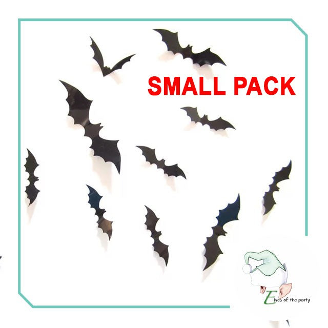 Halloween Decor: 3D Bat Sticker (Pack of 12)