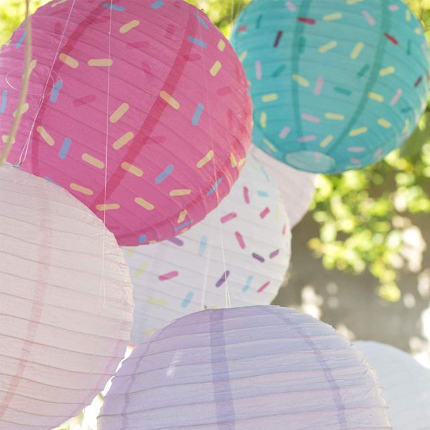 3D Paper Lantern : Sprinkles Pattern