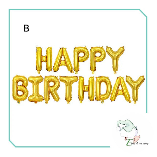 Happy Birthday Banner : Foil Balloon Banner