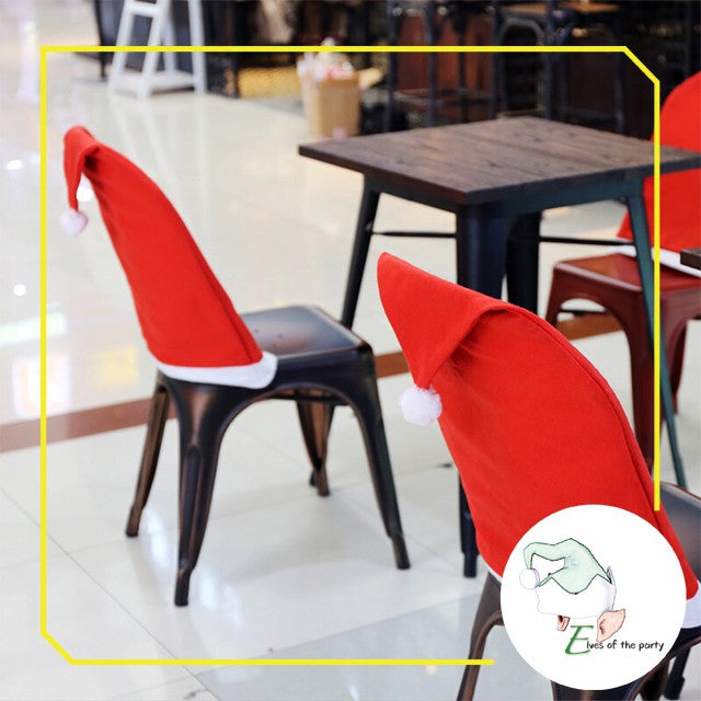 Christmas Santa Hat Chair Seat Cover