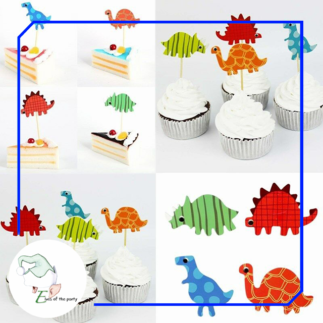 24pc Cupcake Toppers : Dinosaur / Outer Space / Paw Patrol / PJ Masks / Peppa Pig / Under the Sea
