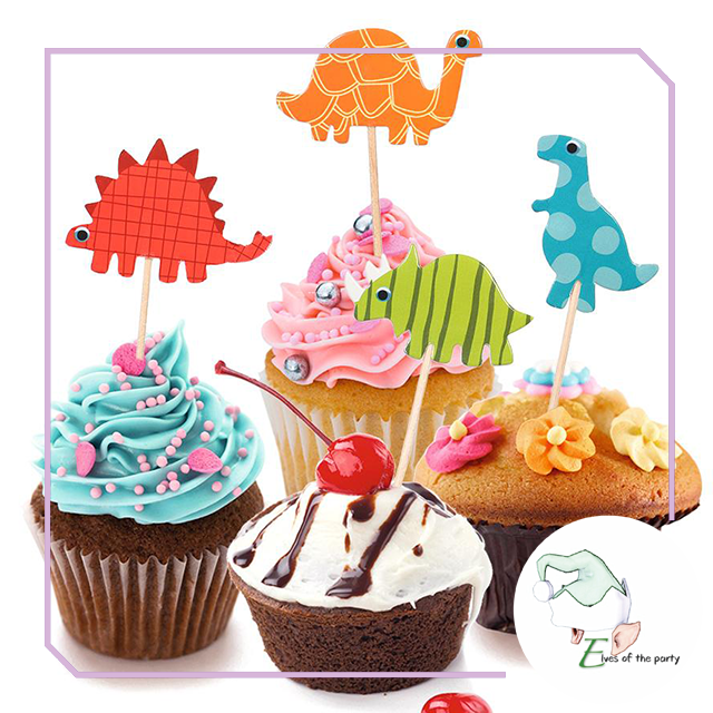 24pc Cupcake Toppers : Dinosaur / Outer Space / Paw Patrol / PJ Masks / Peppa Pig / Under the Sea